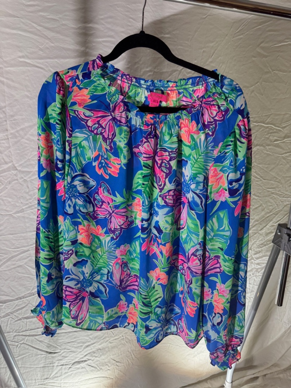 LILLY PULITZER Multi Floral Off-Shoulder Blouse